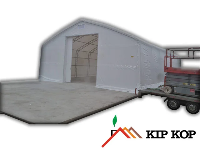 MONTAŽNA HALA ŠOTOR 261m² + DRSNA VRATA