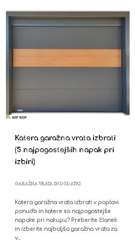 garažna vrata cena